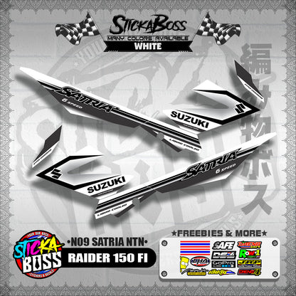 RAIDER 150 FI DECALS ( N09 SATRIA NTN )【WITH FREEBIES】