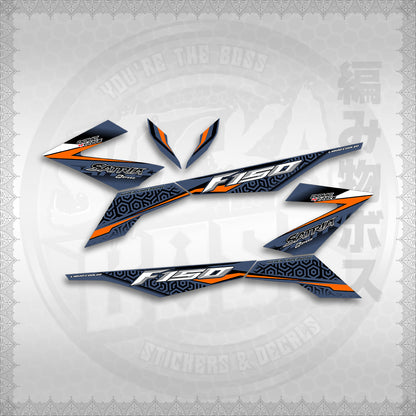 STICKER DECALS for RAIDER 150 Fi (RFIGRHESA) By STICKABOSS (SOFIE LAMINATED WATERPROOF)
