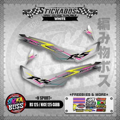 RS 125 NICE / 125 CARB STICKER DECALS ( N SPORT )【WITH FREEBIES】