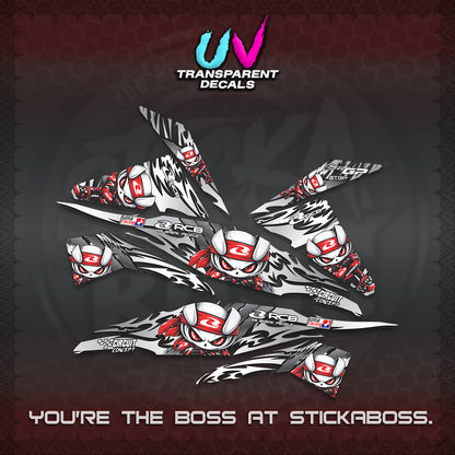 BEAT FI V1 UV TRANSPARENT DECALS (2026 NEW RCB 2.0 DESIGN) STICKER KITS BY STICKABOSS