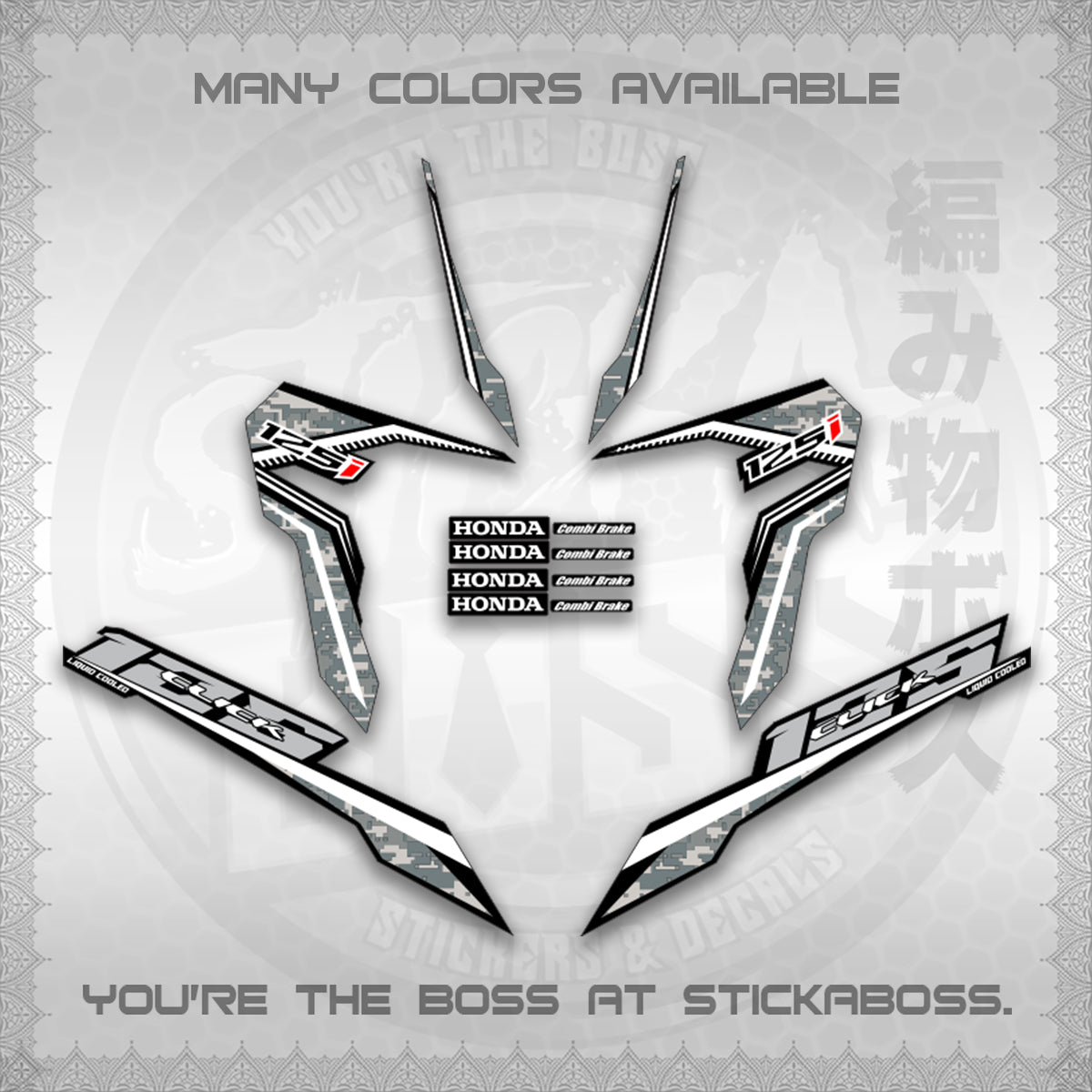 CLICK 125 V3 VIETNAM CONCEPT ( BARCODE STYLE ) STICKER DECALS By STICKABOSS