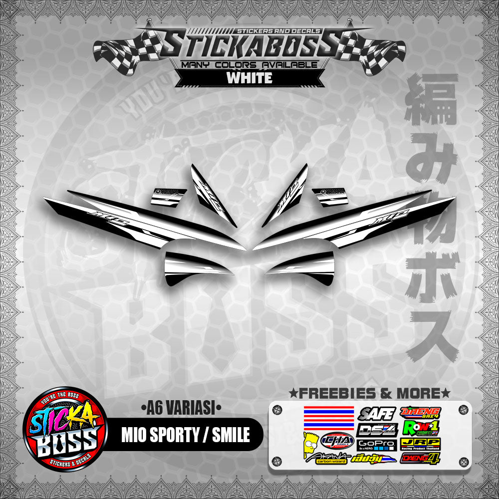 MIO SPORTY / SMILE INDO STICKER DECALS ( A6 VARIASI )【WITH FREEBIES】