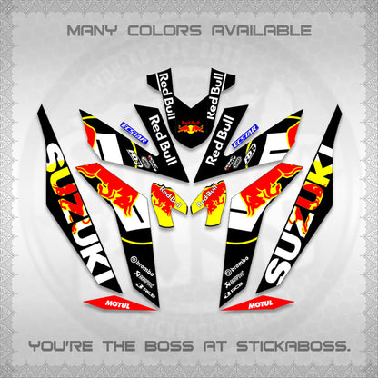 RAIDER 150 Fi DECALS (BULLREDS MOTIF)STICKER DECALS By STICKABOSS