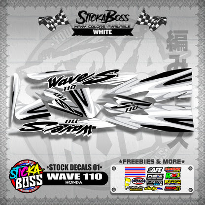 HONDA WAVE 110 ( STOCK DECALS 01 )【WITH FREEBIES】