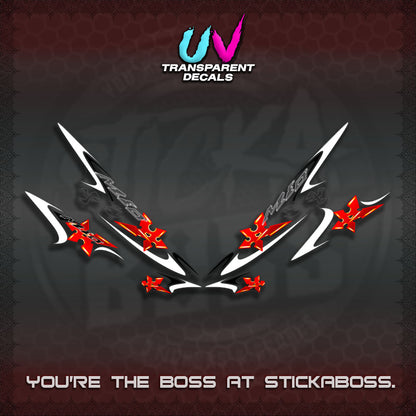 MIO SPORTY UV TRANSPARENT DECALS (2003-2005 LAMA KARBU MOTIF)STICKER DECALS By STICKABOSS