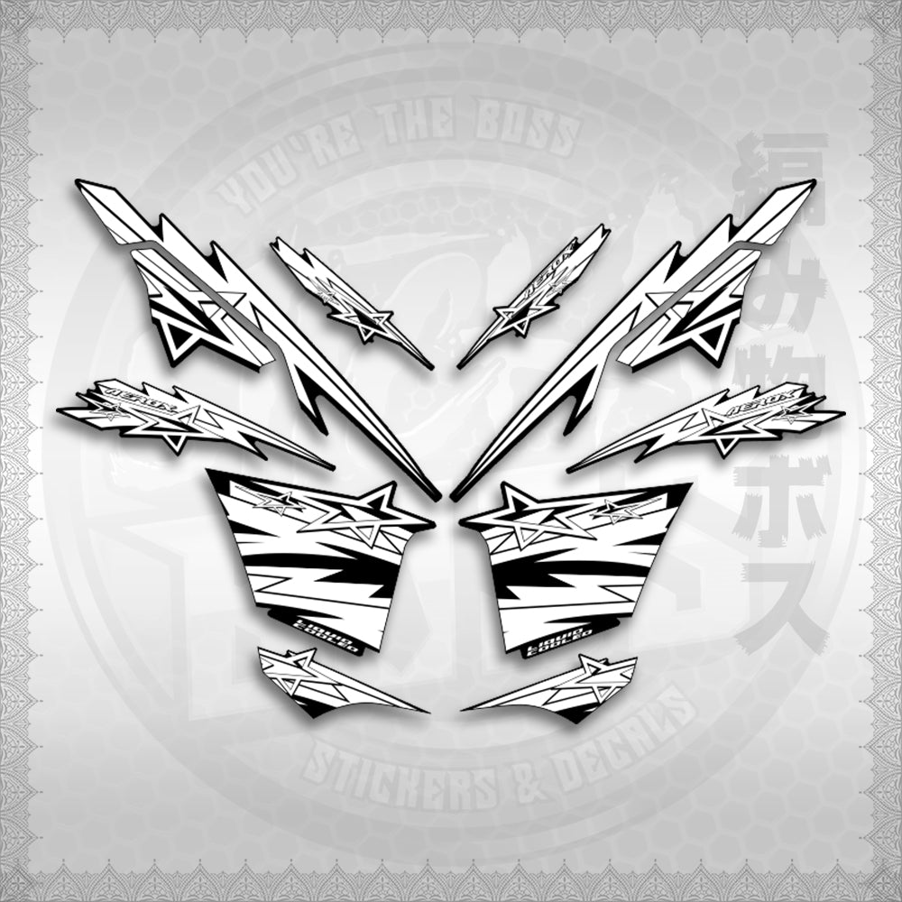 STICKER DECALS for AEROX V3 ALPHA TURBO INDO (AVRSTST01) By STICKABOSS (SOFIE LAMINATED WATERPROOF)