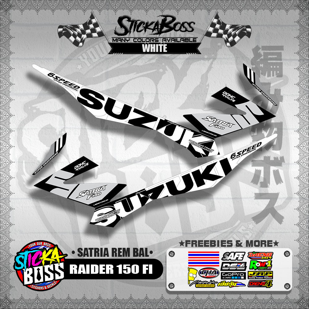 RAIDER 150 FI DECALS ( SATRIA REM BAL )【WITH FREEBIES】