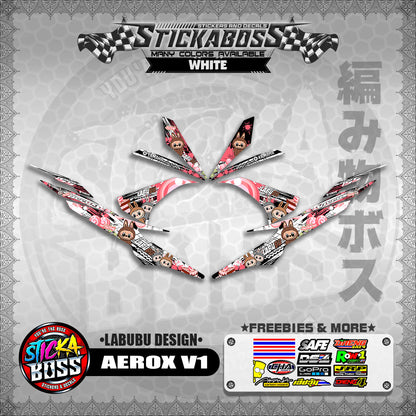 AEROX V1 STICKER DECALS ( LABUBU DESIGN )【WITH FREEBIES】