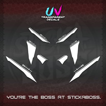 CLICK V2 UV TRANSPARENT DECALS (TRUENO STYLE DESIGN) STICKER KITS BY STICKABOSS