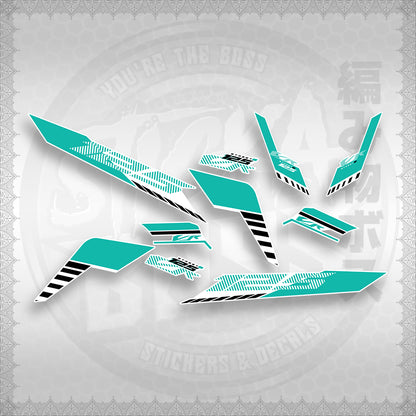 STICKER DECALS for CLICK 125 V3 (CV3VRSTDEFOWH) By STICKABOSS (SOFIE LAMINATED)