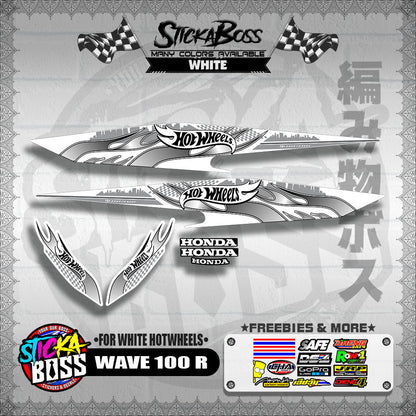 WAVE 100 R 2018 DECALS ( FOR WHITE HOTWHEELS )【WITH FREEBIES】