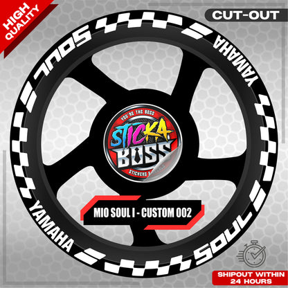 MIO SOUL I 125 MAGS STICKER SET  ( 2 MAGS ) - CUSTOM 002 | VINYL WATERPROOF CUT-OUT DECALS