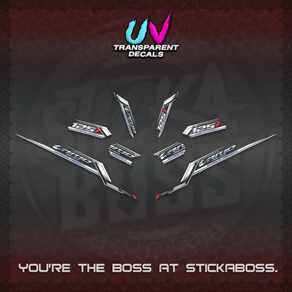 CLICK V3 VARIO STRIPING UV TRANSPARENT DECALS (2026 SPORTS RACE DESIGN) STICKER KITS BY STICKABOSS