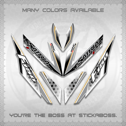 RAIDER 150 Fi SATRIA DECALS (NEW DESIGN 11 11)STICKER DECALS By STICKABOSS