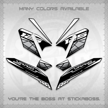 CLICK 125 V4 VARIO DECALS (2026 MODERN STRIPE DESIGN) STICKER KITS BY STICKABOSS