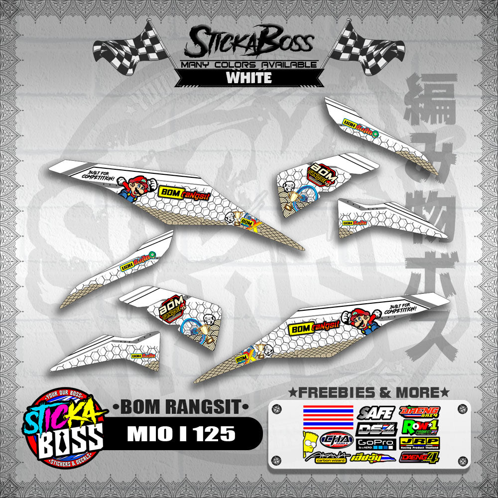 MIO I 125 INDO DECALS ( BOM RANGSIT )【WITH FREEBIES】