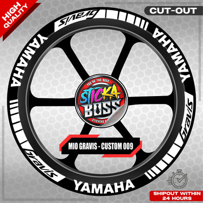 MIO GRAVIS MAG STICKER SET ( 2 MAGS ) - CUSTOM 009 | VINYL WATERPROOF CUT-OUT DECALS