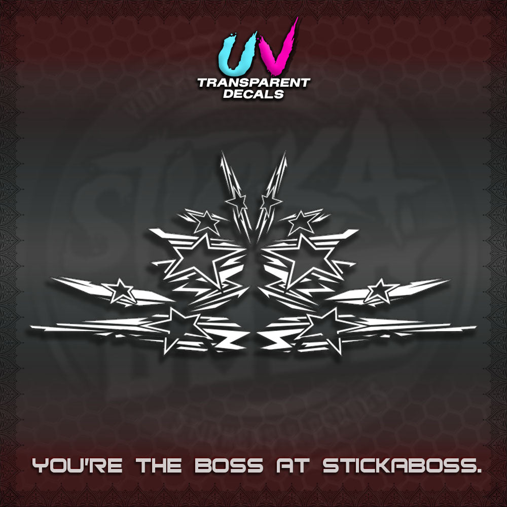 AEROX V3 INDO UV TRANSPARENT DECALS (0006 NEW STAR EDITION)STICKER DECALS By STICKABOSS