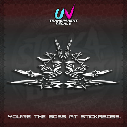 AEROX V3 INDO UV TRANSPARENT DECALS (0006 NEW STAR EDITION)STICKER DECALS By STICKABOSS