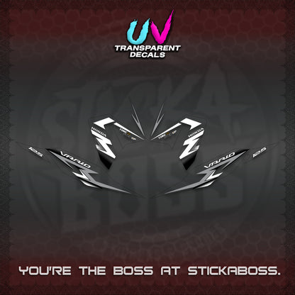 CLICK 125 V4 VARIO UV TRANSPARENT DECALS (2026 VR0006 DESIGN) STICKER KITS BY STICKABOSS