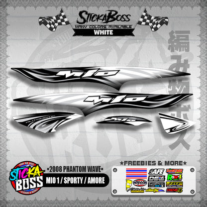 MIO 1 / SPORTY / AMORE DECALS ( 2008 PHANTOM WAVE )【WITH FREEBIES】