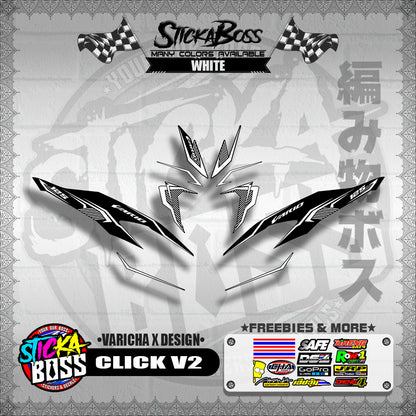 CLICK V2 DECALS ( VARICHA X DESIGN )【WITH FREEBIES】