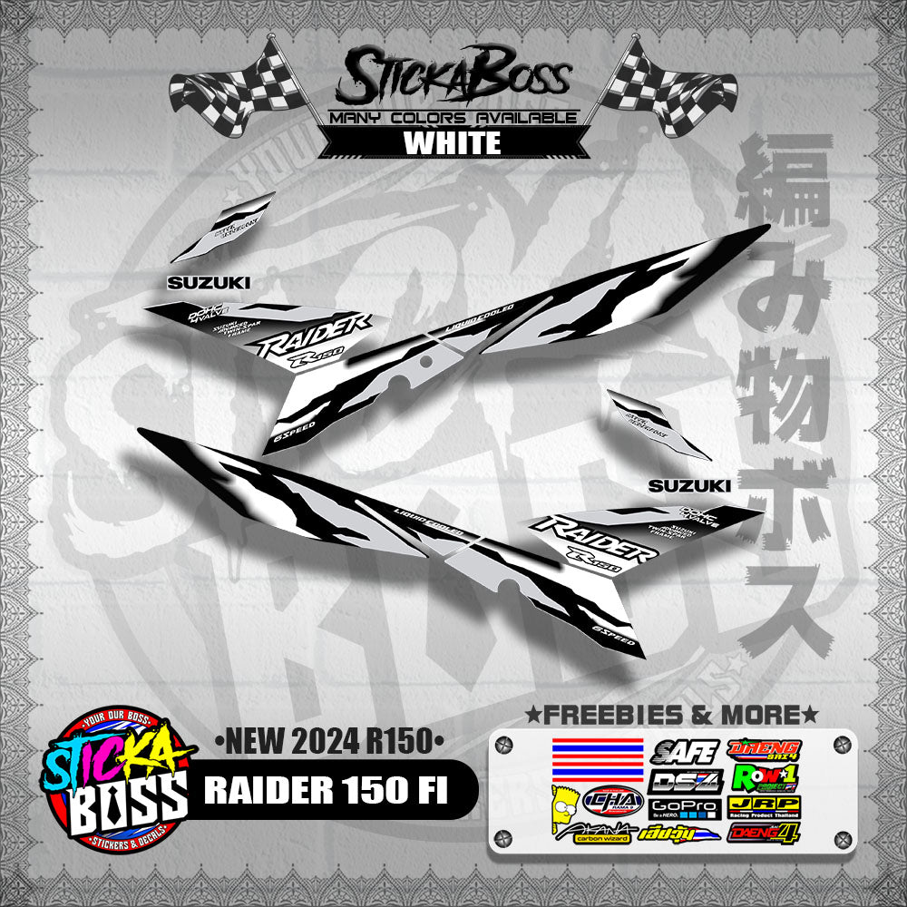 RAIDER 150 FI DECALS ( NEW 2024 R150 )【WITH FREEBIES】