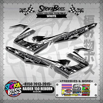 RAIDER 150 REBORN STOCK DECALS ( R150 2013 - 2015 )【WITH FREEBIES】