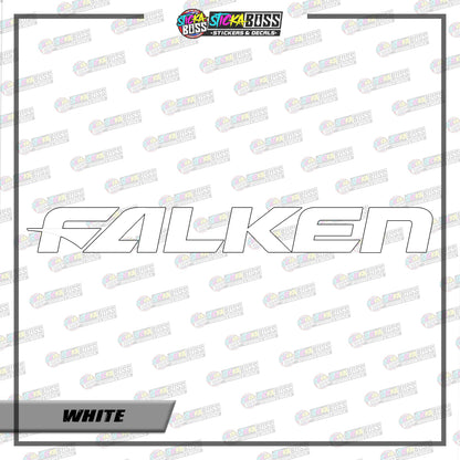 FALKEN STICKER | 40 x 4.5 INCHES | CAR FRONT AND REAR WINSHIELD | VINYL WATERPROOF CUT-OUT STICKER DECALS【Stickaboss】