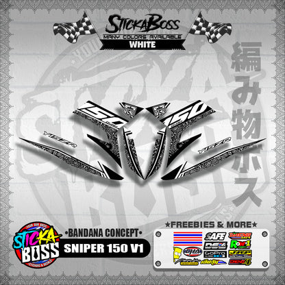 SNIPER 150 V1 DECALS ( BANDANA CONCEPT )【WITH FREEBIES】