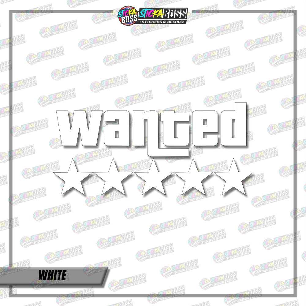 GTA WANTED ( VINYL CUT-OUT STICKER DECALS )【Stickaboss】