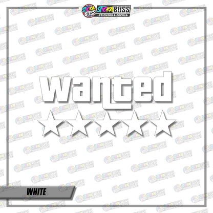 GTA WANTED ( VINYL CUT-OUT STICKER DECALS )【Stickaboss】