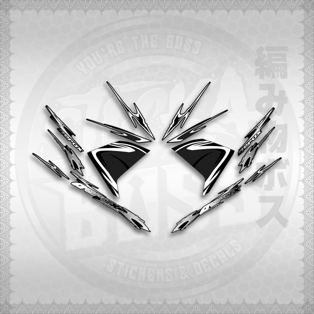 STICKER DECALS for AEROX 155 V1 (AV125LENEMOHO) By STICKABOSS (SOFIE LAMINATED WATERPROOF)