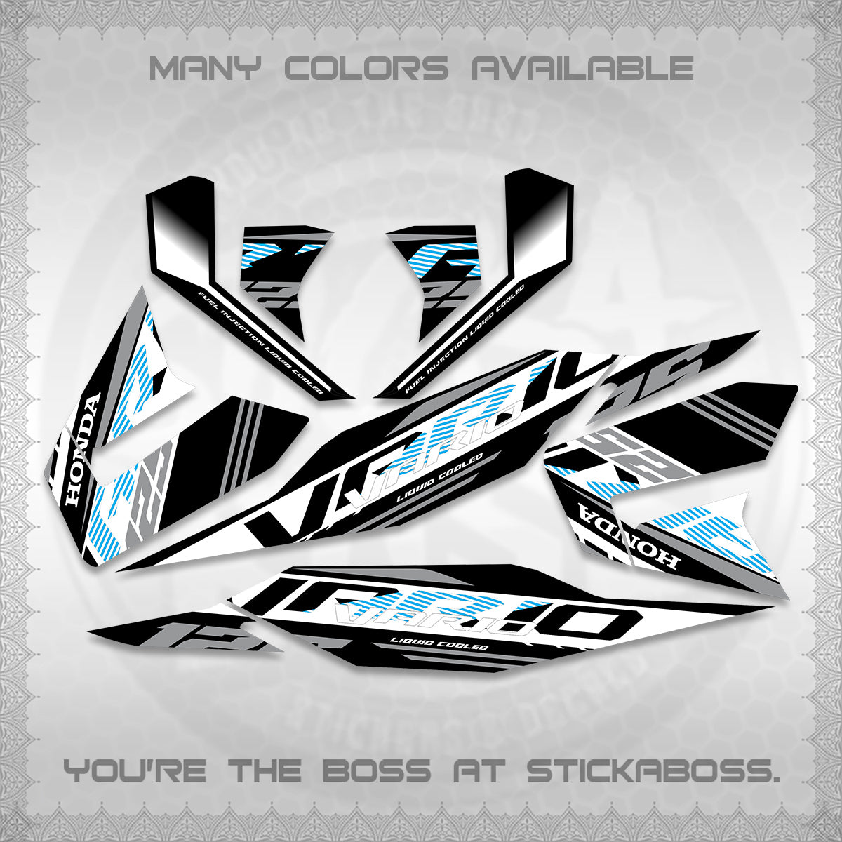 CLICK 125 V4 MALAY VARIO DECALS (2026 VV12 DESIGN) STICKER KITS BY STICKABOSS