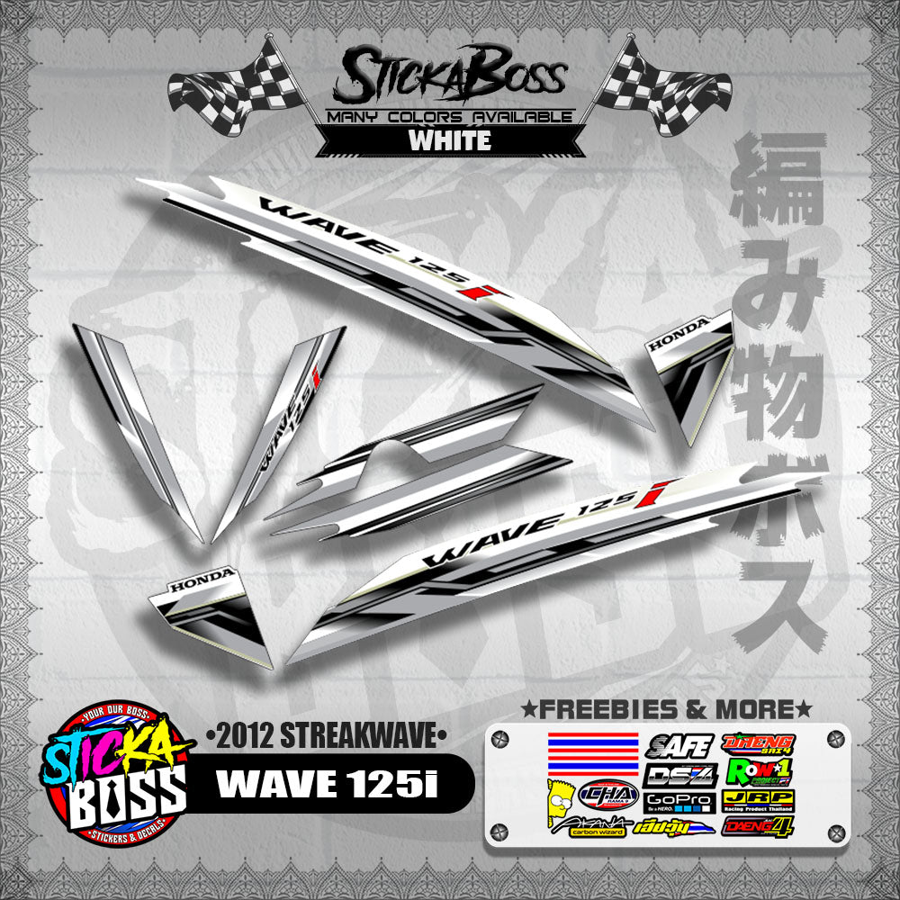 WAVE 125i DECALS ( 2012 STREAKWAVE )【WITH FREEBIES】