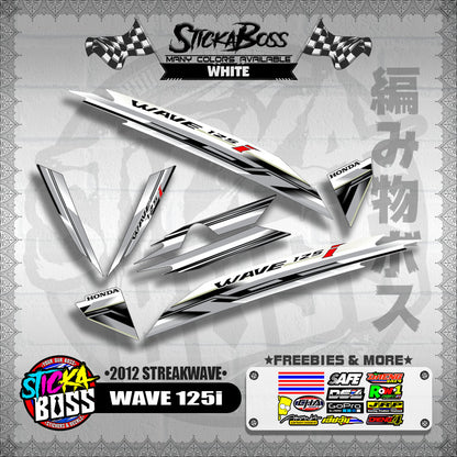 WAVE 125i DECALS ( 2012 STREAKWAVE )【WITH FREEBIES】