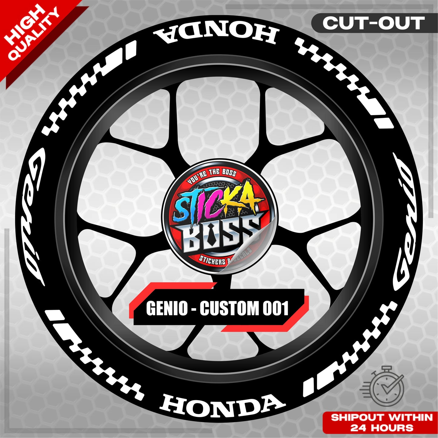 GENIO MAG STICKER SET ( 2 MAGS ) - CUSTOM 001 | VINYL WATERPROOF CUT-OUT DECALS