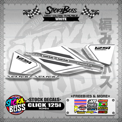 CLICK 125i V1 ( STOCK DECALS ) 【WITH FREEBIES】
