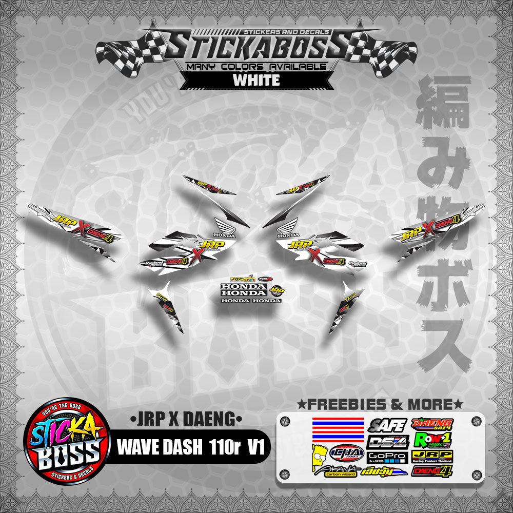 Honda Wave Dash 110r v1【 JRP X DAENG DECALS 】 (Rusi Swish Mono)