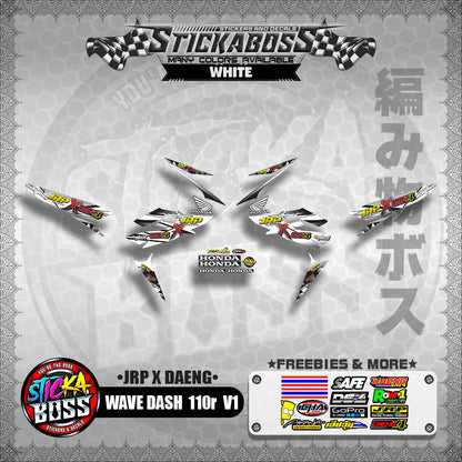 Honda Wave Dash 110r v1【 JRP X DAENG DECALS 】 (Rusi Swish Mono)