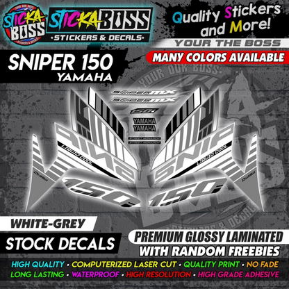 YAMAHA SNIPER 150 Stock Decals [ASSORTED COLORS] Sticker【PREMIUM GLOSSY LAMINATED】