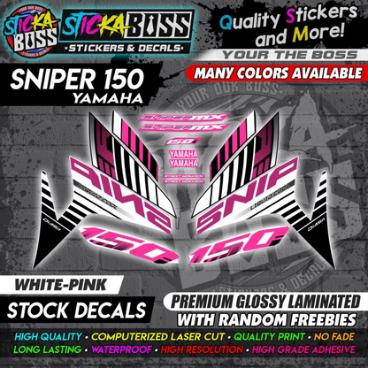 YAMAHA SNIPER 150 Stock Decals [ASSORTED COLORS] Sticker【PREMIUM GLOSSY LAMINATED】