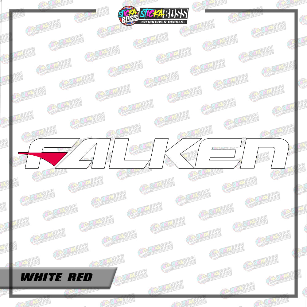 FALKEN STICKER | 40 x 4.5 INCHES | CAR FRONT AND REAR WINSHIELD | VINYL WATERPROOF CUT-OUT STICKER DECALS【Stickaboss】