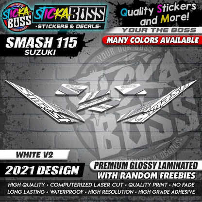 Suzuki Smash 115 Stock Decals ( 2021 DESIGN )【WITH FREEBIES】