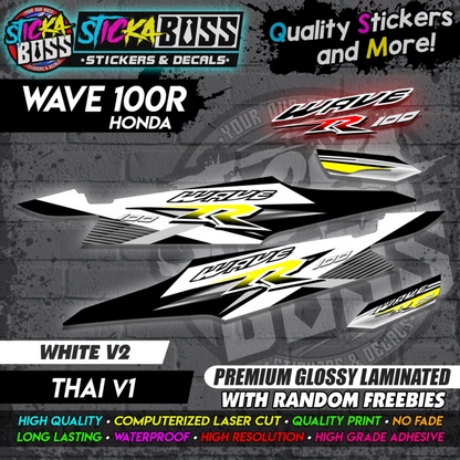 HONDA WAVE 100 R (THAI V1) [STOCK DECALS]【PREMIUM GLOSSY LAMINATED】