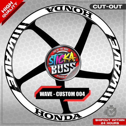 WAVE 110  125 MAG STICKER SET ( 2 MAGS ) - CUSTOM 004 | VINYL WATERPROOF CUT-OUT DECALS
