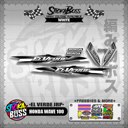 HONDA WAVE 100 DECALS ( EL VERDE JRP )【WITH FREEBIES】