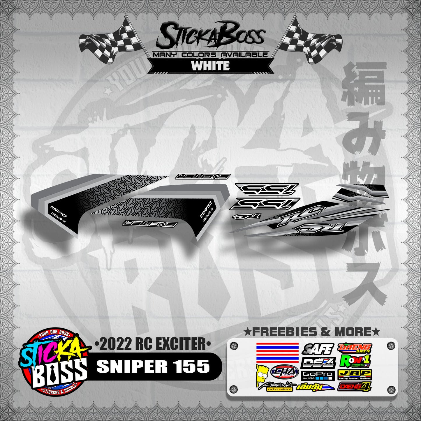 SNIPER 155 DECALS ( 2022 RC EXCITER )【WITH FREEBIES】