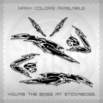 CLICK 125 V3 VARIO DECALS (2026 TRIBAL LIGHTNING DESIGN) STICKER KITS BY STICKABOSS