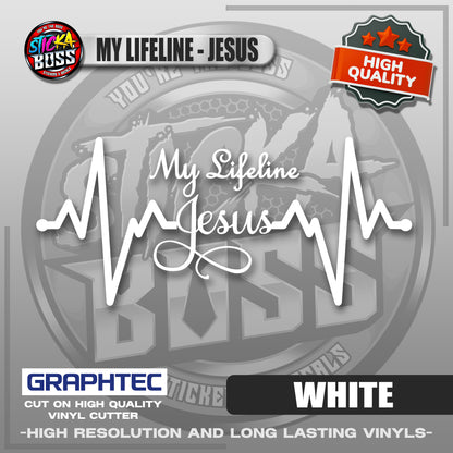 MY LIFELINE - JESUS | VINYL WATERPROOF CUT-OUT STICKER DECALS【Stickaboss】